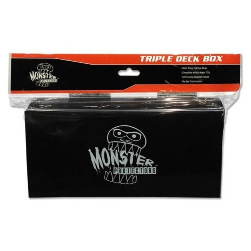 BCW - Monster - Triple Deck Box - Black