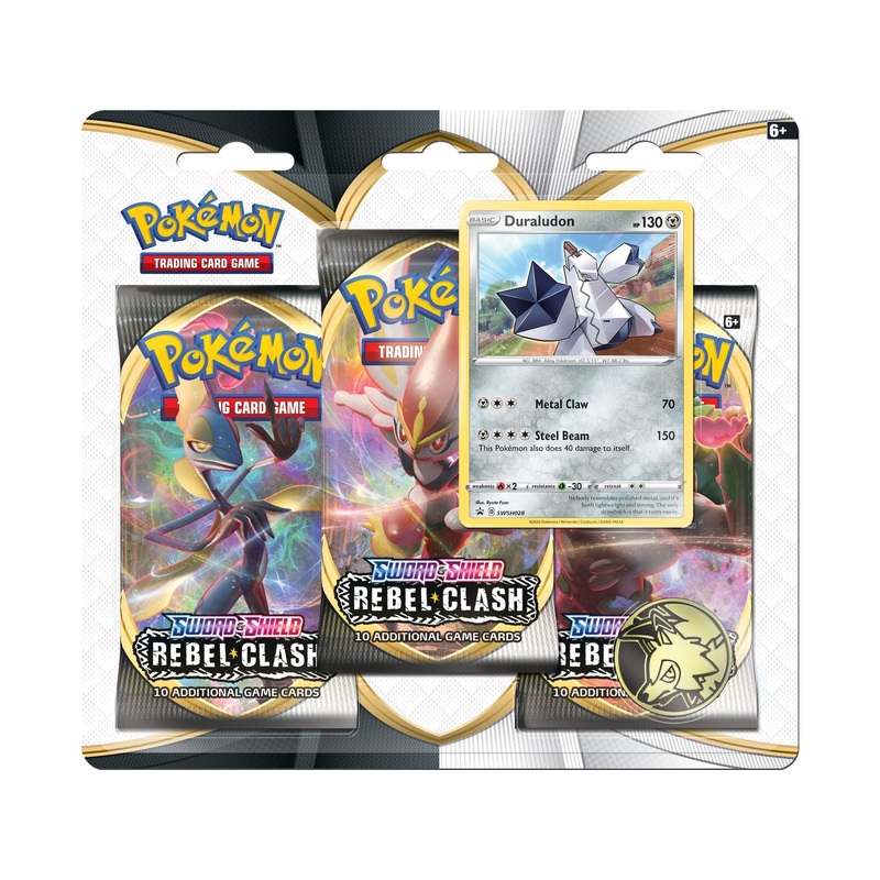 Pokemon - Sword and Shield - Rebel Clash - 3 Pack Blister - Duraludon