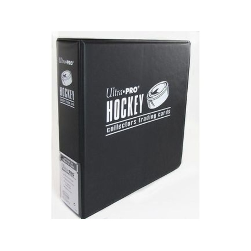 Ultra Pro - 3 Inch D Ring Hockey Trading Card Collectors Binder Black