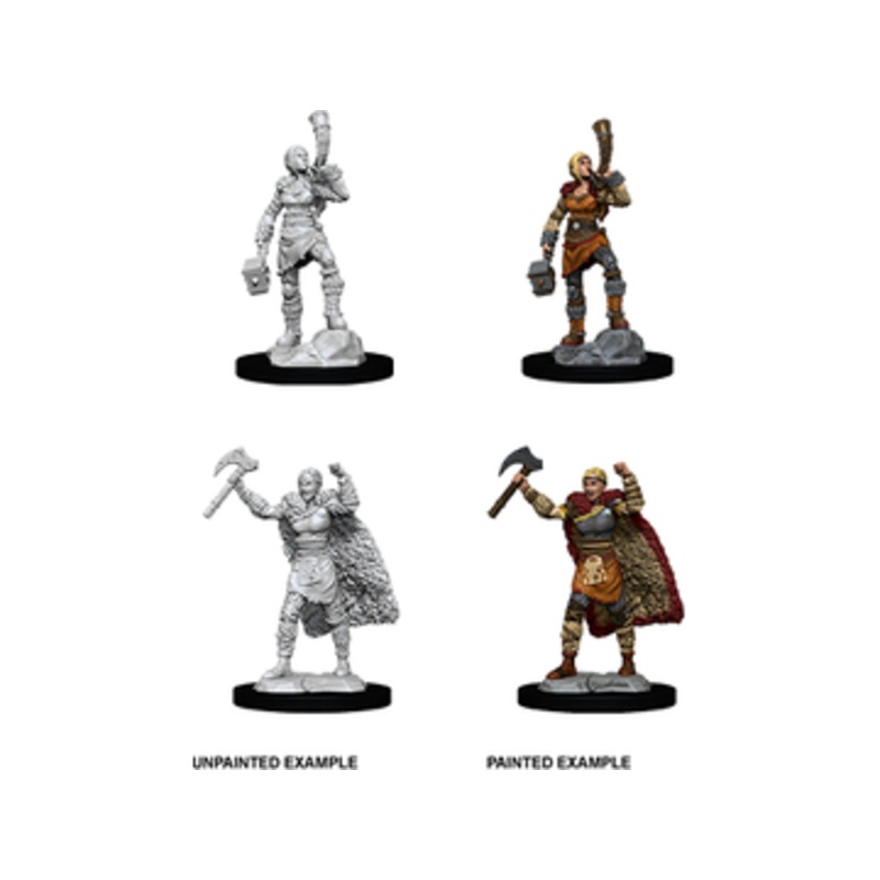 Wizkids - Dungeons and Dragons - Unpainted Miniature - Nolzurs Marvellous Miniatures - Female Human Barbarian - 90056