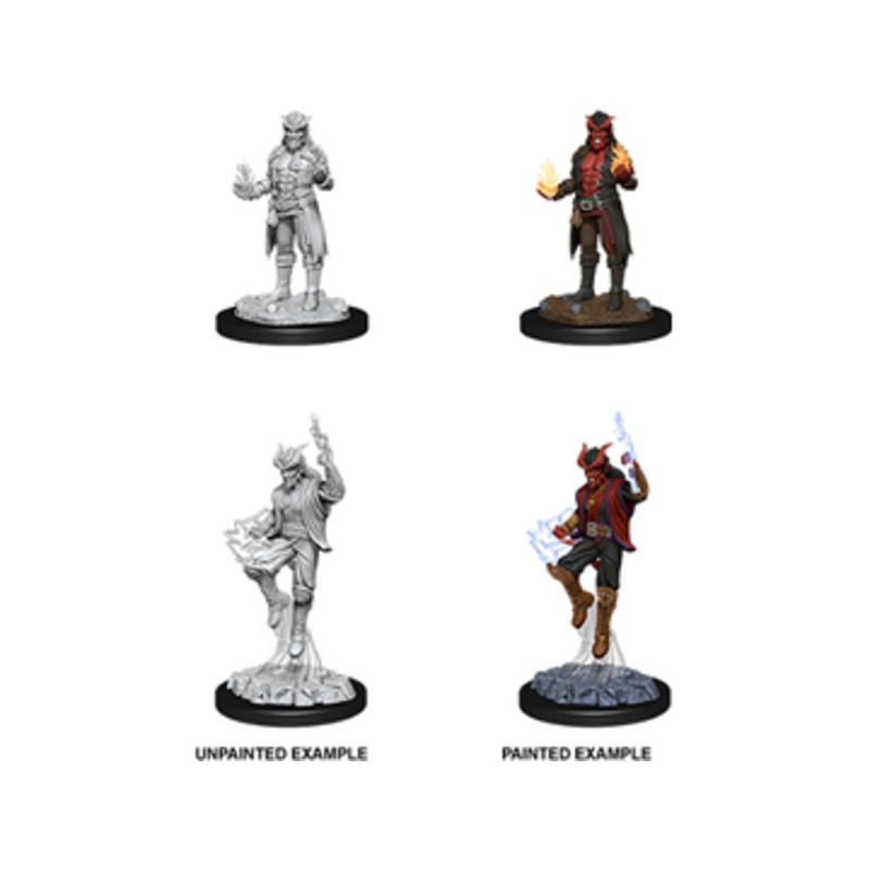 Wizkids - Dungeons and Dragons - Unpainted Miniature - Nolzurs Marvellous Miniatures - Male Tiefling Sorcerer - 90058