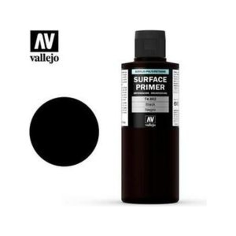 Acrylicos Vallejo - Surface Primer - Black - 74 602