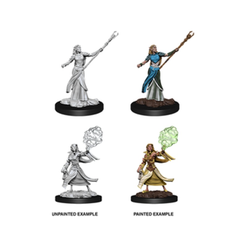 Wizkids - Dungeons and Dragons - Unpainted Miniature - Nolzurs Marvellous Miniatures - Female Elf Sorcerer - 90054