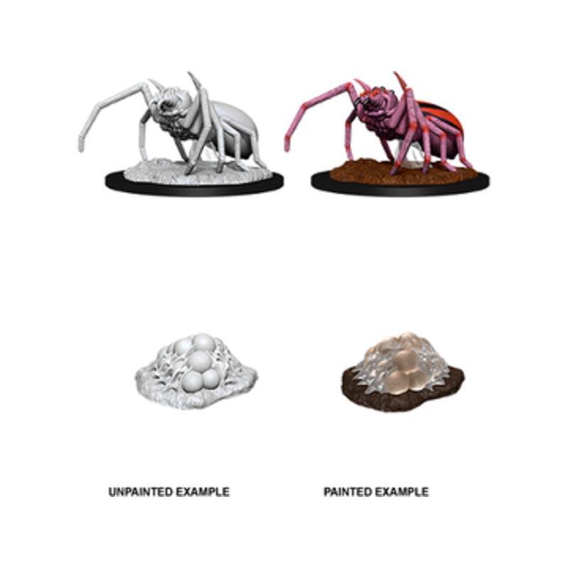 Wizkids - Dungeons and Dragons - Unpainted Miniature - Nolzurs Marvellous Miniatures - Giant Spider/Egg Clutch - 90077