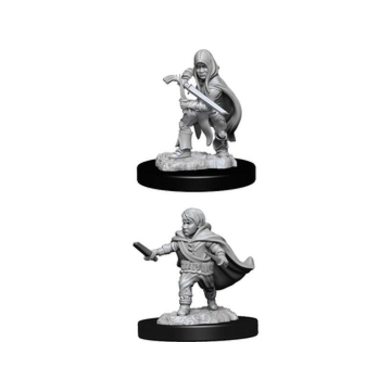 Wizkids - Dungeons and Dragons - Unpainted Miniature - Nolzurs Marvellous Miniatures - Halfling Male Rogue - 90139