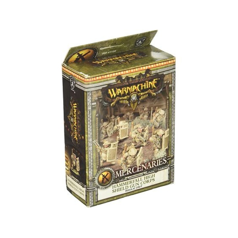 Privateer Press - Warmachine - Mercenaries - Hammerfall High Shield Gun Corps Mercenary Rhulic Unit - PIP 41122