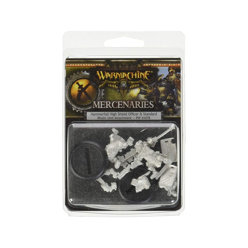 Privateer Press - Warmachine - Mercenaries - High Shield Gun Corps Officer - Standard Bearer - PIP 41078