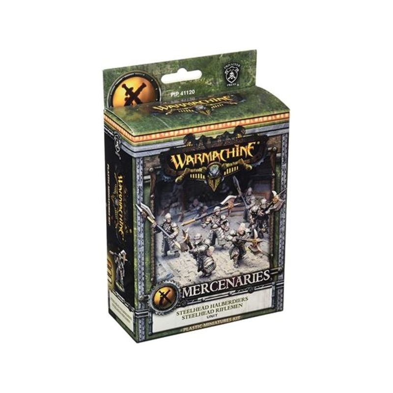 Privateer Press - Warmachine - Mercenaries - Steelhead Halberdiers - Riflemen - Plastic  - PIP 41120