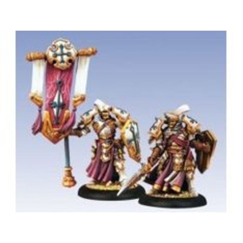 Privateer Press - Warmachine - Protectorate Of Menoth - Exemplar Errant Officer and Standard Bearer - PIP 32066