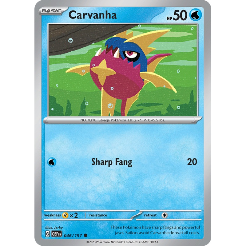 Carvanha (046/197) [Scarlet & Violet: Obsidian Flames]