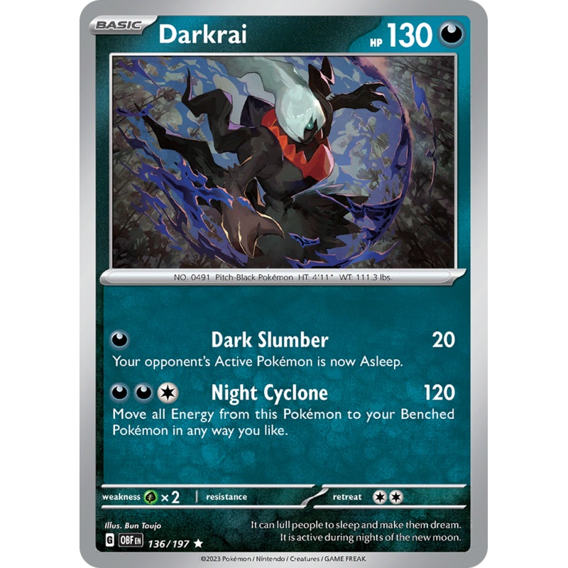 Darkrai (136/197) [Scarlet & Violet: Obsidian Flames]