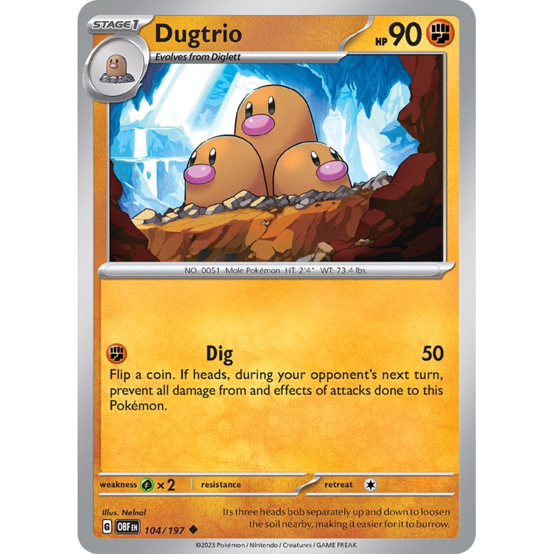 Dugtrio (104/197) [Scarlet & Violet: Obsidian Flames]