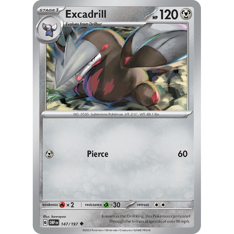 Excadrill (147/197) [Scarlet & Violet: Obsidian Flames]