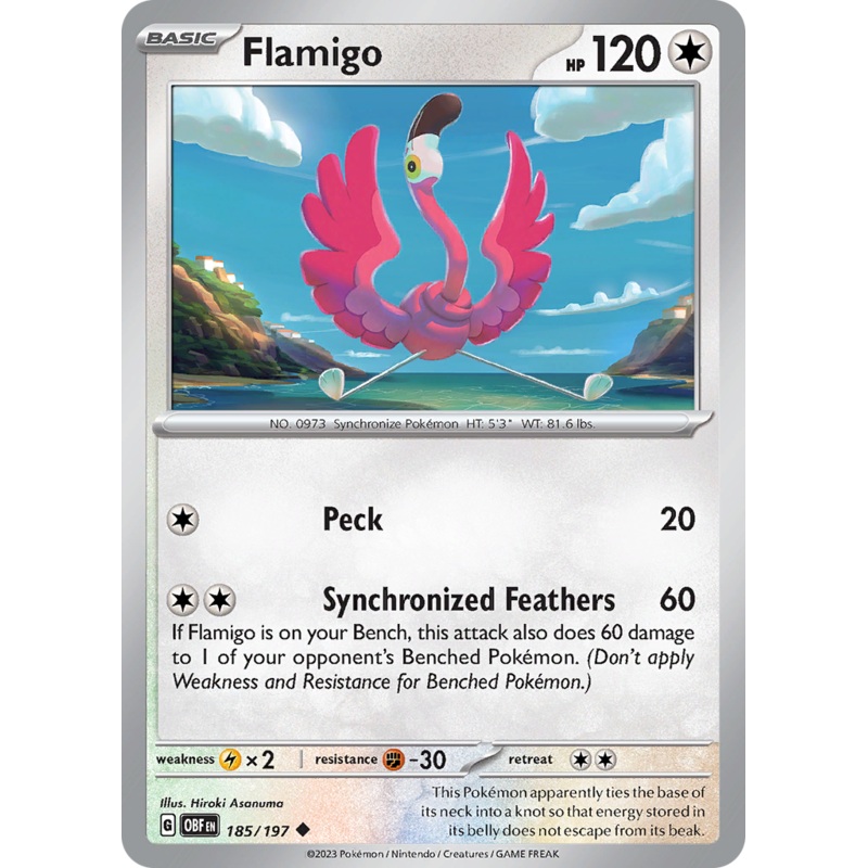 Flamigo (185/197) [Scarlet & Violet: Obsidian Flames]