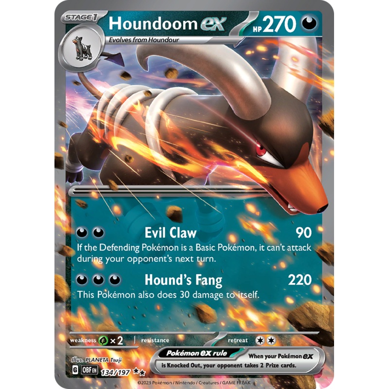 Houndoom ex (134/197) [Scarlet & Violet: Obsidian Flames]