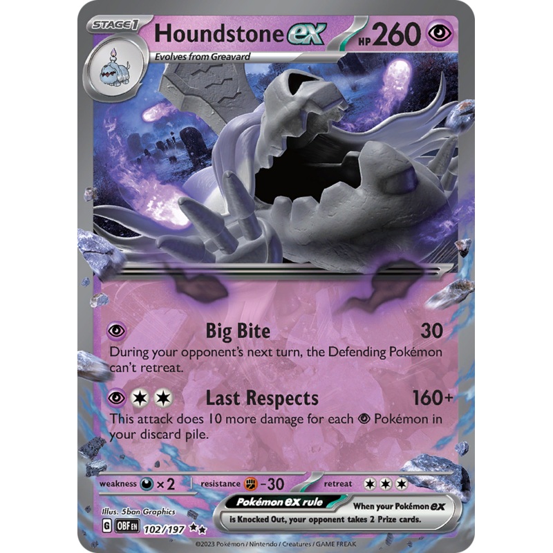 Houndstone ex (102/197) [Scarlet & Violet: Obsidian Flames]