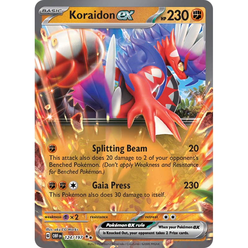 Koraidon ex (124/197) [Scarlet & Violet: Obsidian Flames]