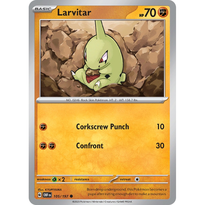 Larvitar (105/197) [Scarlet & Violet: Obsidian Flames]