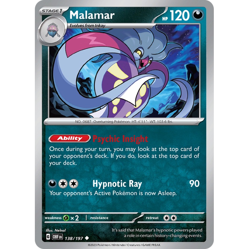Malamar (138/197) [Scarlet & Violet: Obsidian Flames]