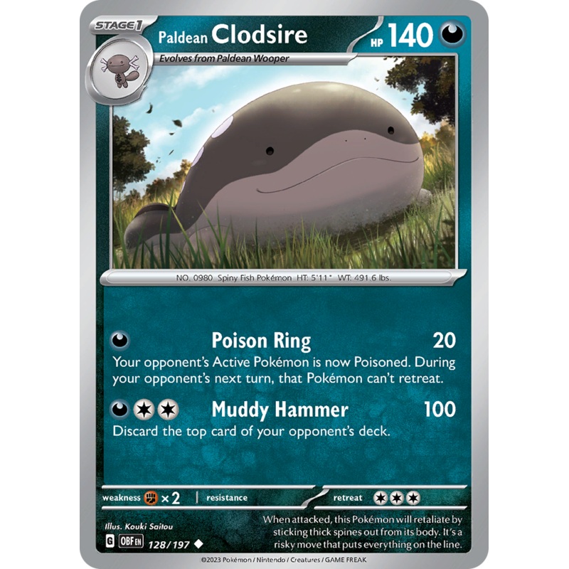 Paldean Clodsire (128/197) [Scarlet & Violet: Obsidian Flames]