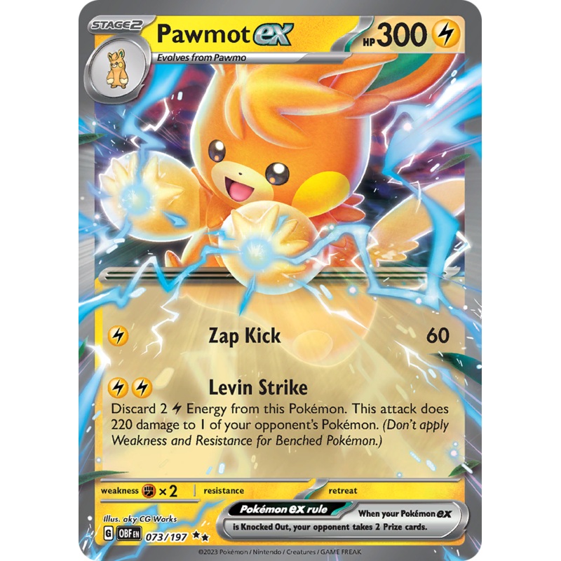 Pawmot ex (073/197) [Scarlet & Violet: Obsidian Flames]