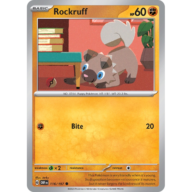 Rockruff (116/197) [Scarlet & Violet: Obsidian Flames]