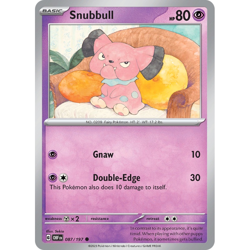 Snubbull (087/197) [Scarlet & Violet: Obsidian Flames]