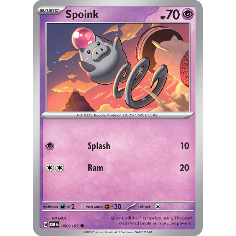 Spoink (090/197) [Scarlet & Violet: Obsidian Flames]