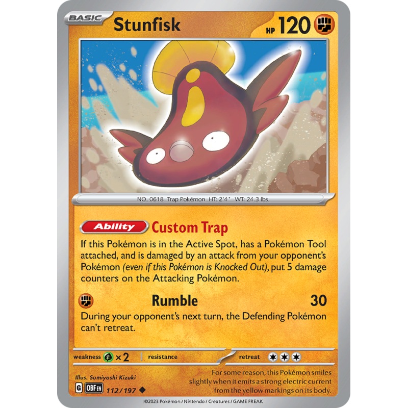 Stunfisk (112/197) [Scarlet & Violet: Obsidian Flames]