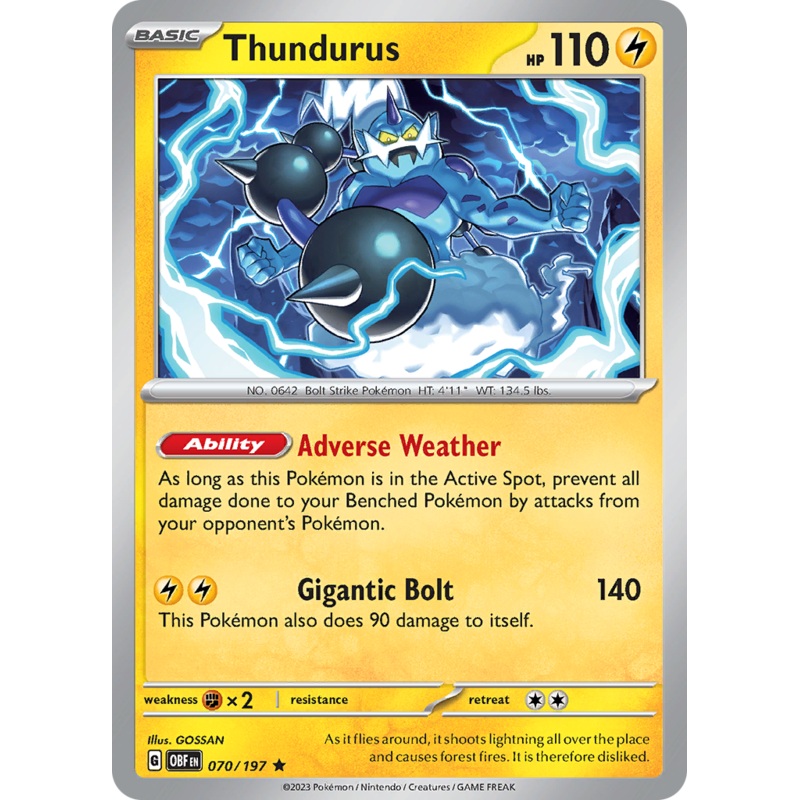 Thundurus (070/197) [Scarlet & Violet: Obsidian Flames]