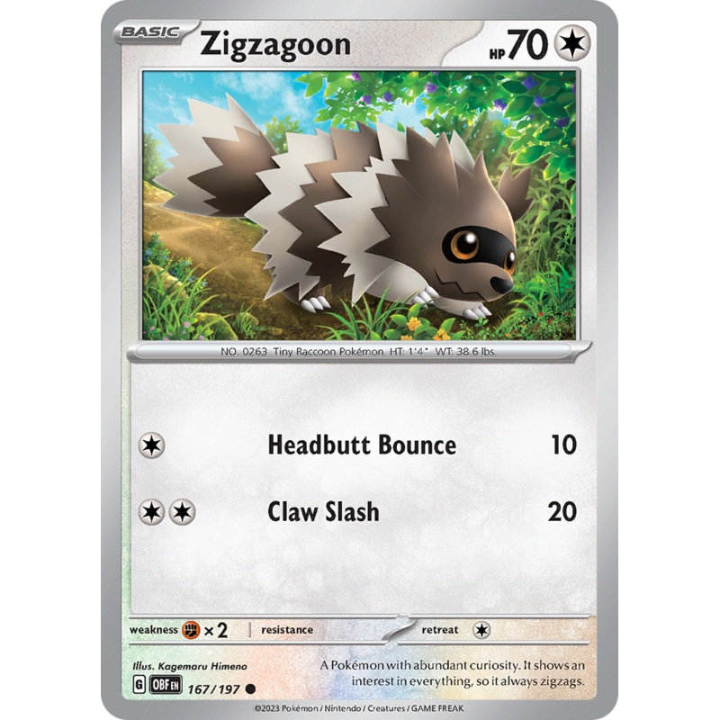 Zigzagoon (167/197) [Scarlet & Violet: Obsidian Flames]