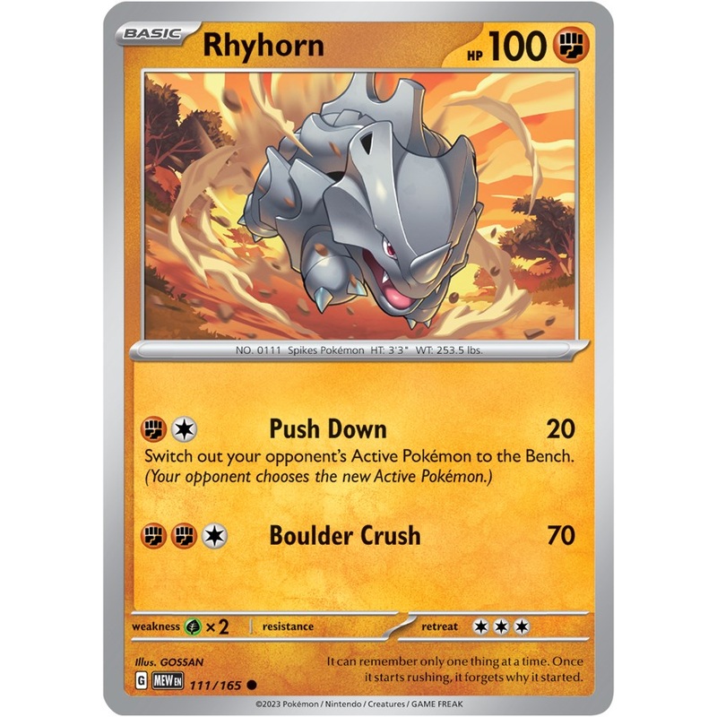 Rhyhorn (111/165) [Scarlet & Violet 151]