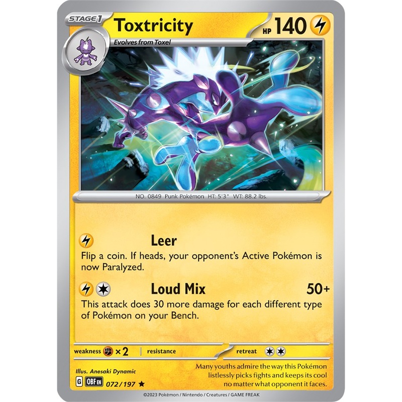 Toxtricity (072/197) (Theme Deck Exclusive) [Scarlet & Violet: Obsidian Flames]