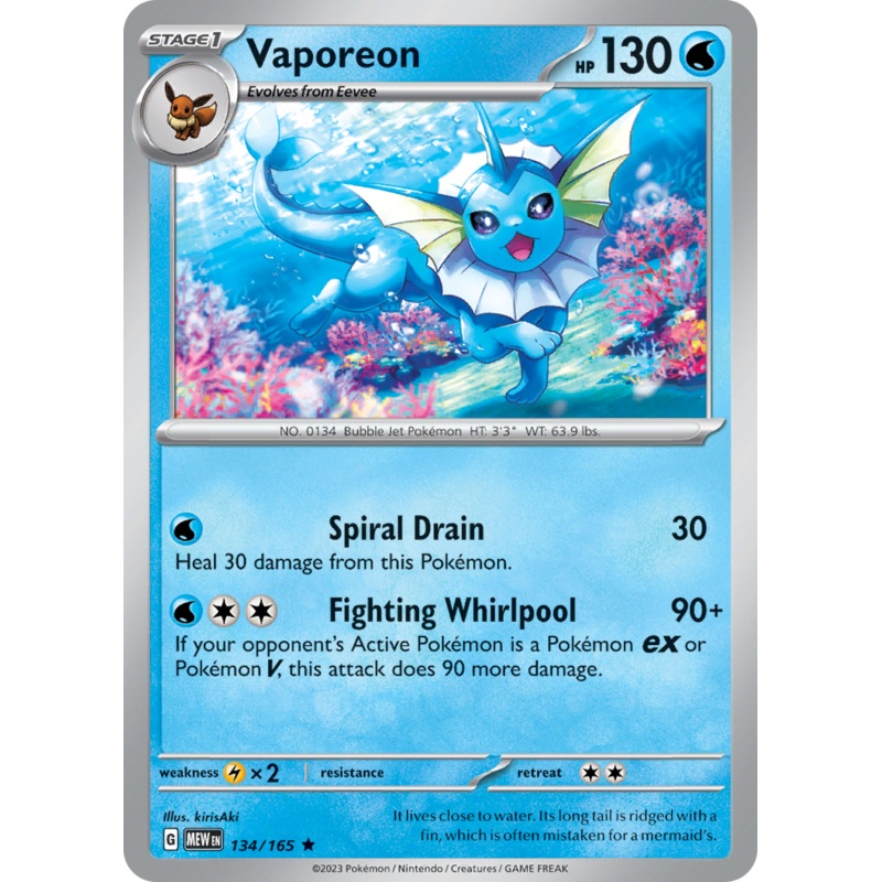 Vaporeon (134/165) [Scarlet & Violet 151]