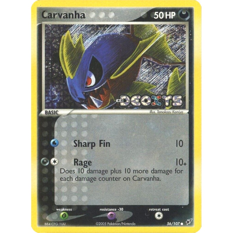 Carvanha (56/107) (Stamped) [EX: Deoxys]