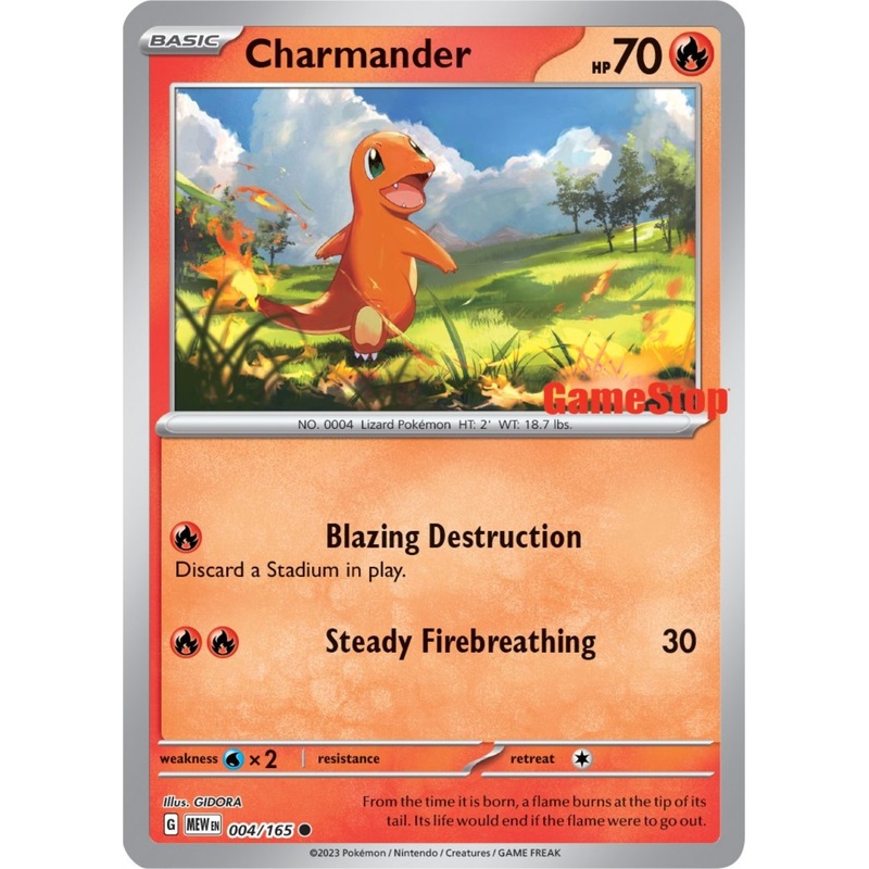 Charmander (004/165) (GameStop Exclusive) [Scarlet & Violet 151]