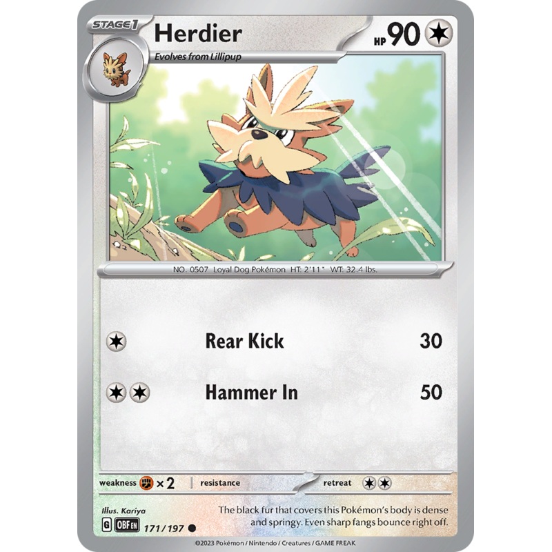 Herdier (171/197) [Scarlet & Violet: Obsidian Flames]