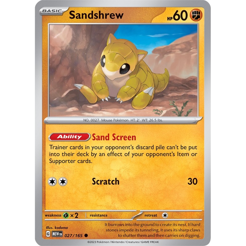 Sandshrew (027/165) [Scarlet & Violet 151]