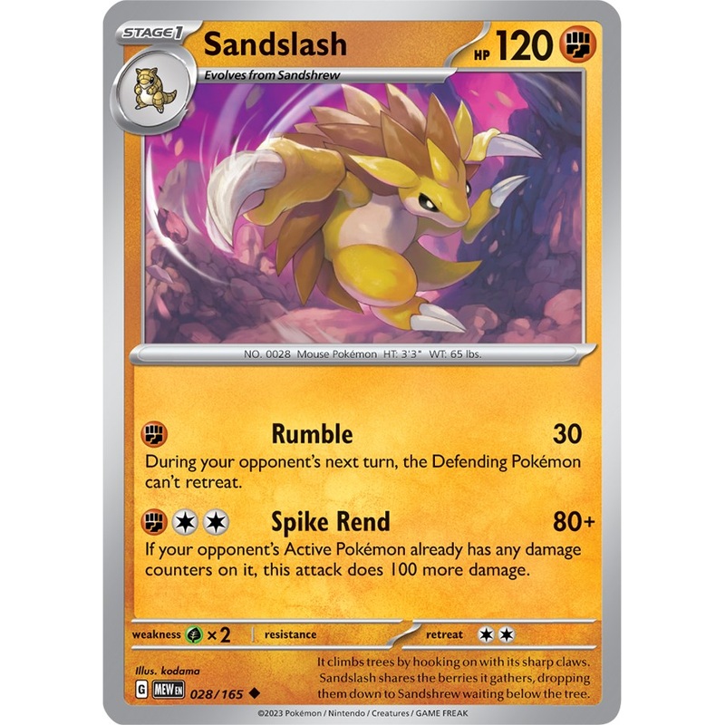 Sandslash (028/165) [Scarlet & Violet 151]
