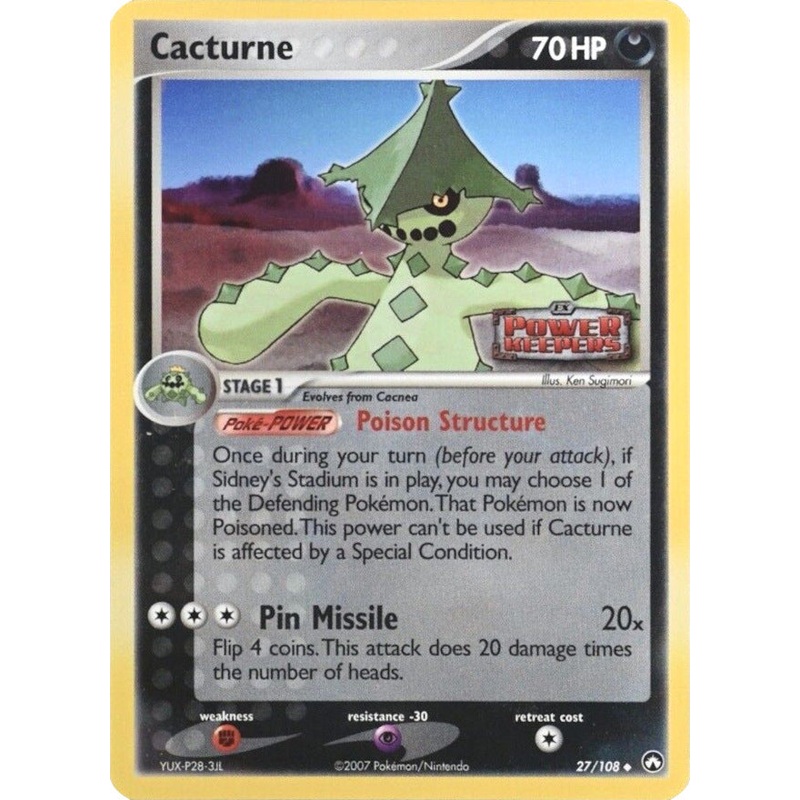 Cacturne (27/108) (Stamped) [EX: Power Keepers]