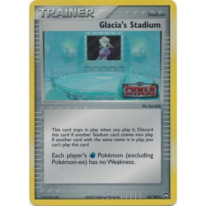 Glacia's Stadium (76/108) (Stamped) [EX: Power Keepers]