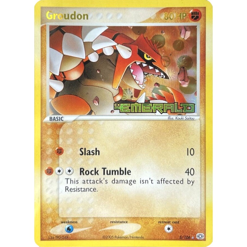 Groudon (5/106) (Stamped) [EX: Emerald]