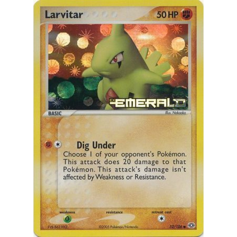 Larvitar (52/106) (Stamped) [EX: Emerald]