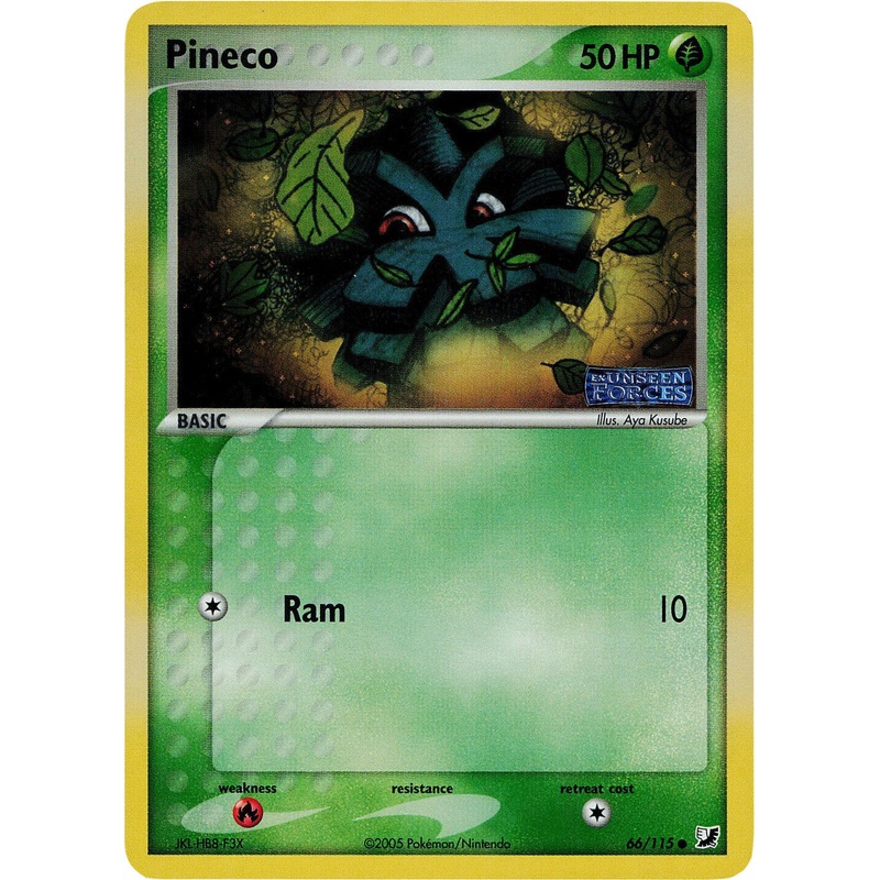 Pineco (66/115) (Stamped) [EX: Unseen Forces]