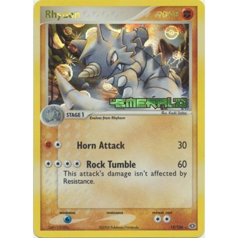 Rhydon (19/106) (Stamped) [EX: Emerald]