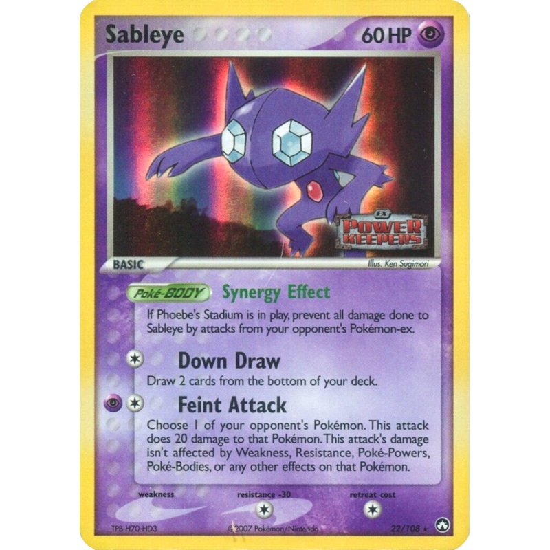 Sableye (22/108) (Stamped) [EX: Power Keepers]