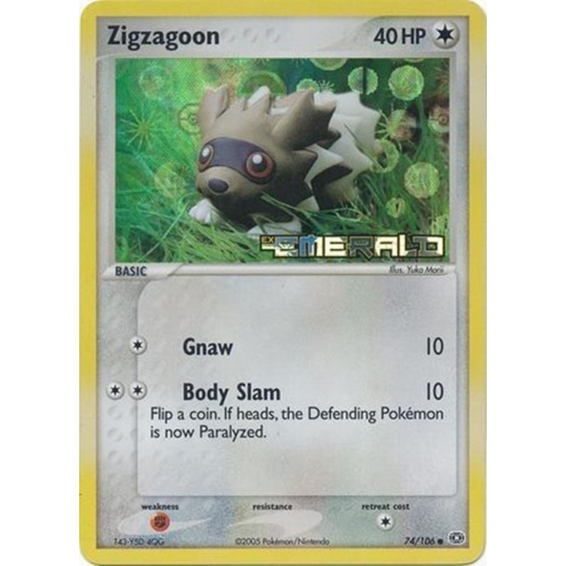 Zigzagoon (74/106) (Stamped) [EX: Emerald]