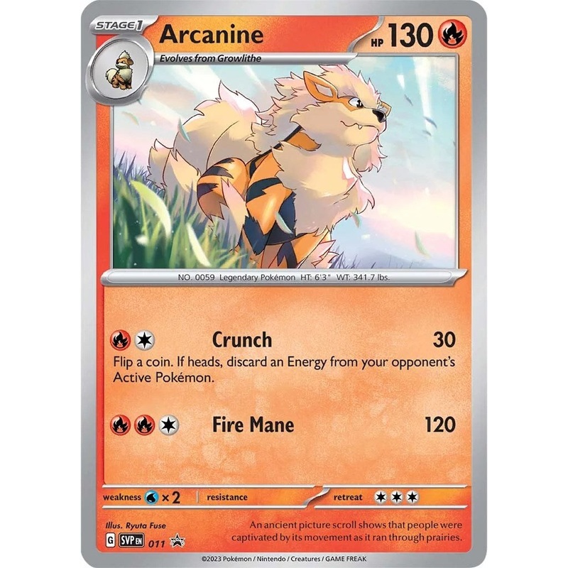 Arcanine (011) [Scarlet & Violet: Black Star Promos]