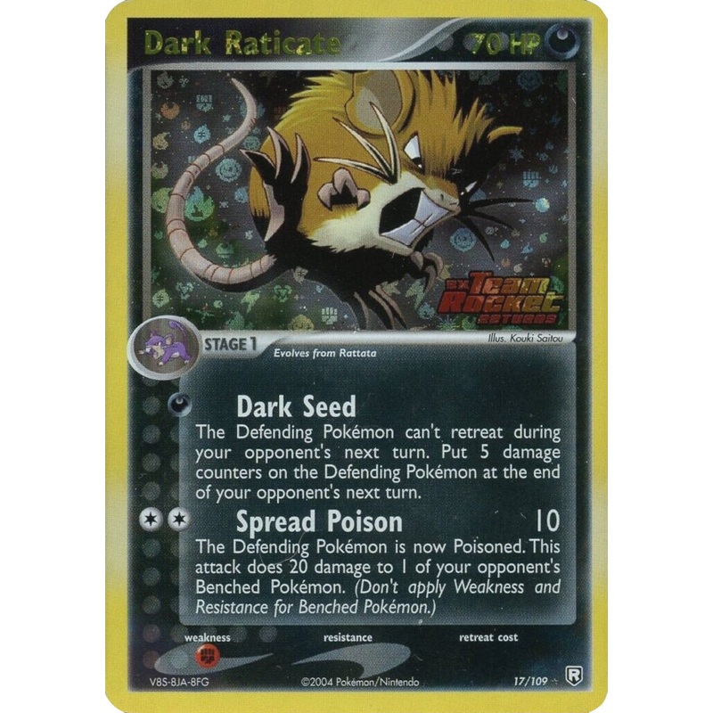 Dark Raticate (17/109) (Stamped) [EX: Team Rocket Returns]
