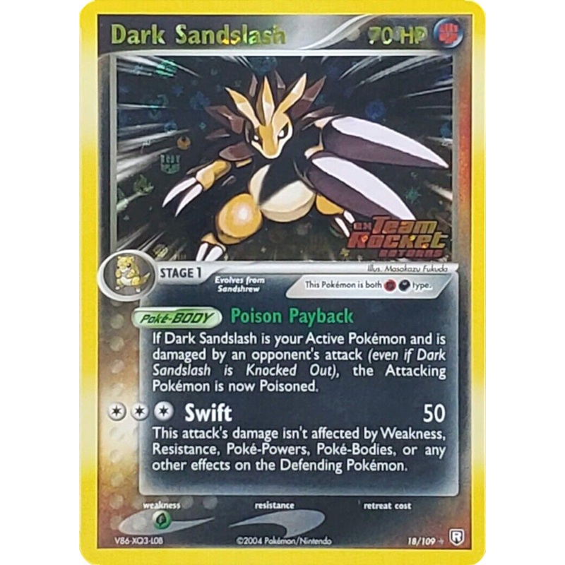 Dark Sandslash (18/109) (Stamped) [EX: Team Rocket Returns]